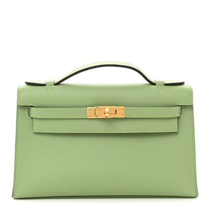 Hermes Swift Kelly Pochette Clutch Vert Criquet 1 of 11