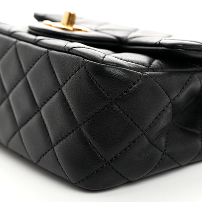 Chanel Lambskin Quilted Mini Pearl Crush Flap Black 10 of 11