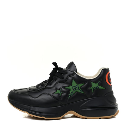 Gucci Demetra Monogram Multicolor Stars Inlay Mens Rhyton Sneakers 10.5 Black Green Blue Deep Orange 1 of 22