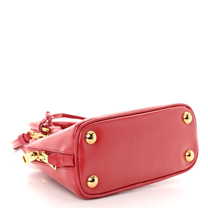 Prada Saffiano Lux Mini Promenade Tote Fuoco 4 of 15