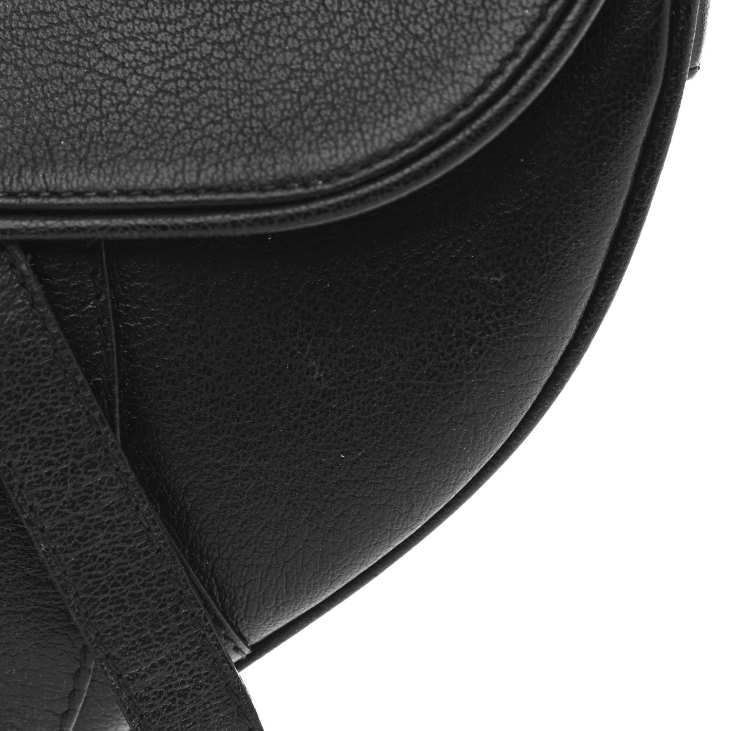 Christian Dior Calfskin Saddle Bag Black 13 of 19