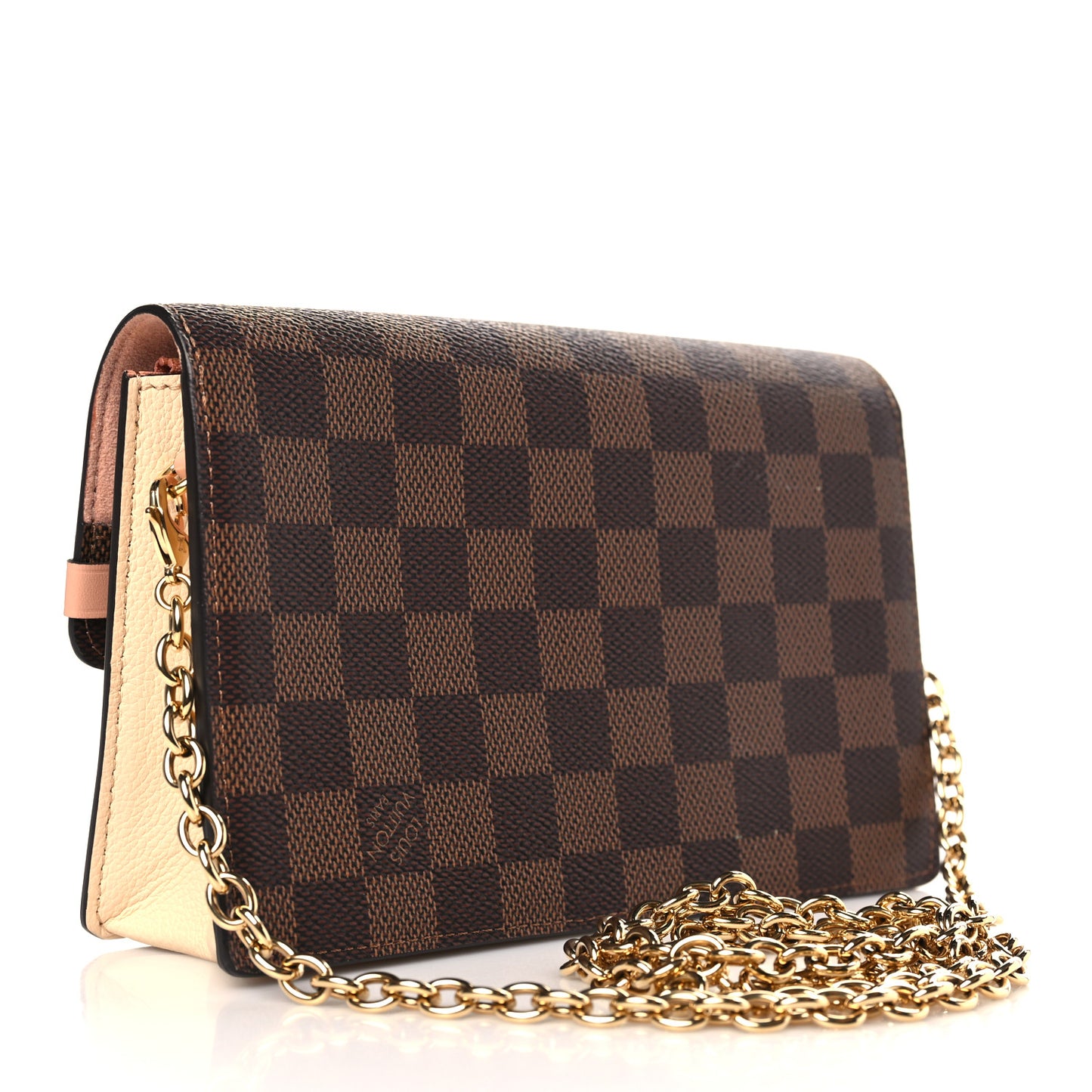 Damier Ebene Vavin Chain Wallet Creme