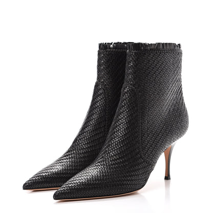 Christian Dior Lambskin Woven Ankle Boots 42 Black 3 of 10