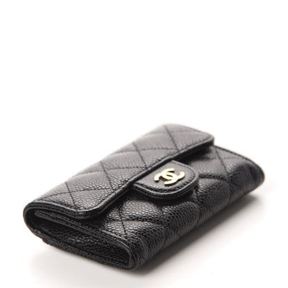 Chanel Caviar Quilted Flap Card Holder Wallet Black 4 of 9