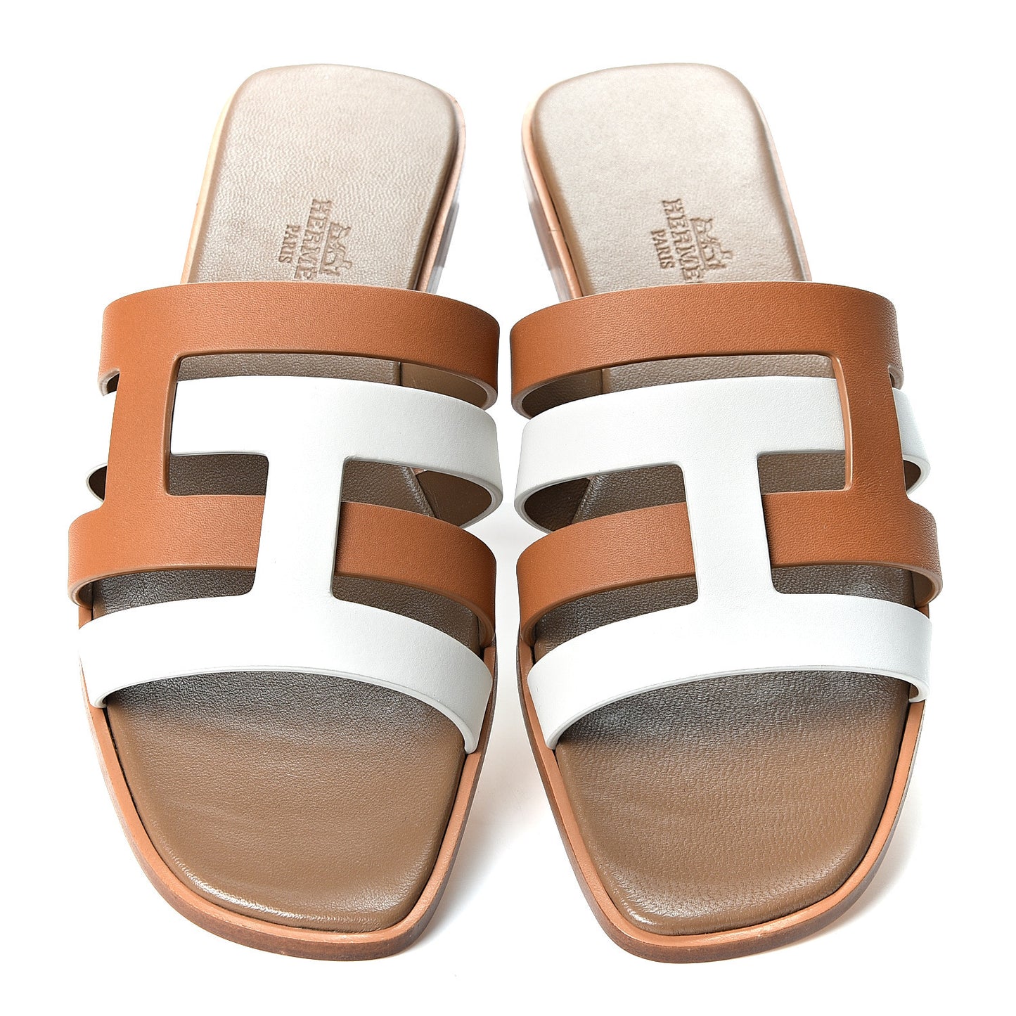 Calfskin Amore Sandals 37 White Natural