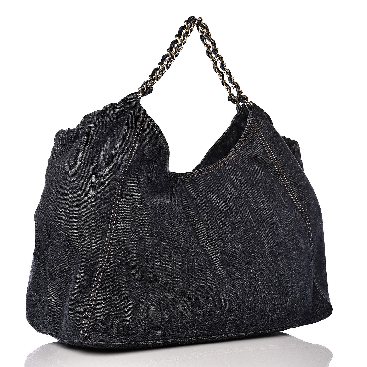 Chanel Denim XL Coco Cabas Tote Dark Blue 2 of 18