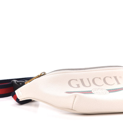 Gucci Grained Calfskin Small Logo Belt Bag White 9 of 12