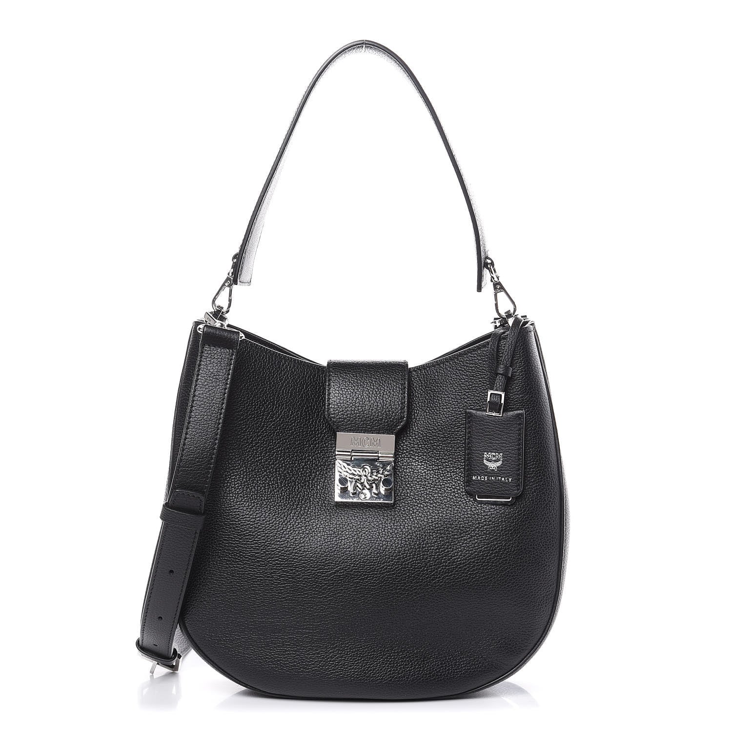 MCM Calfskin Medium Patricia Hobo Black 1 of 9
