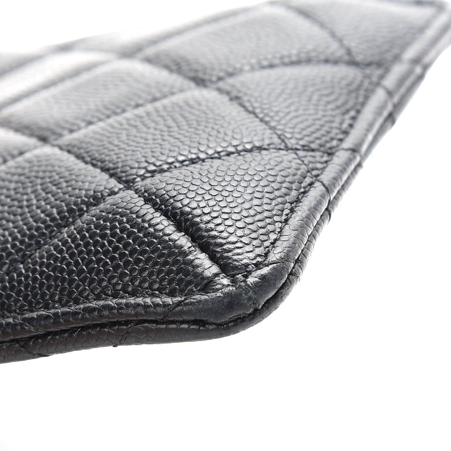 Chanel Caviar Quilted Classic Flat Wallet Pouch Black 7 of 7