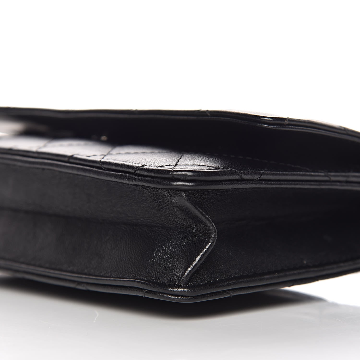 Chanel Lambskin Quilted Wallet On Chain WOC Black 10 of 11