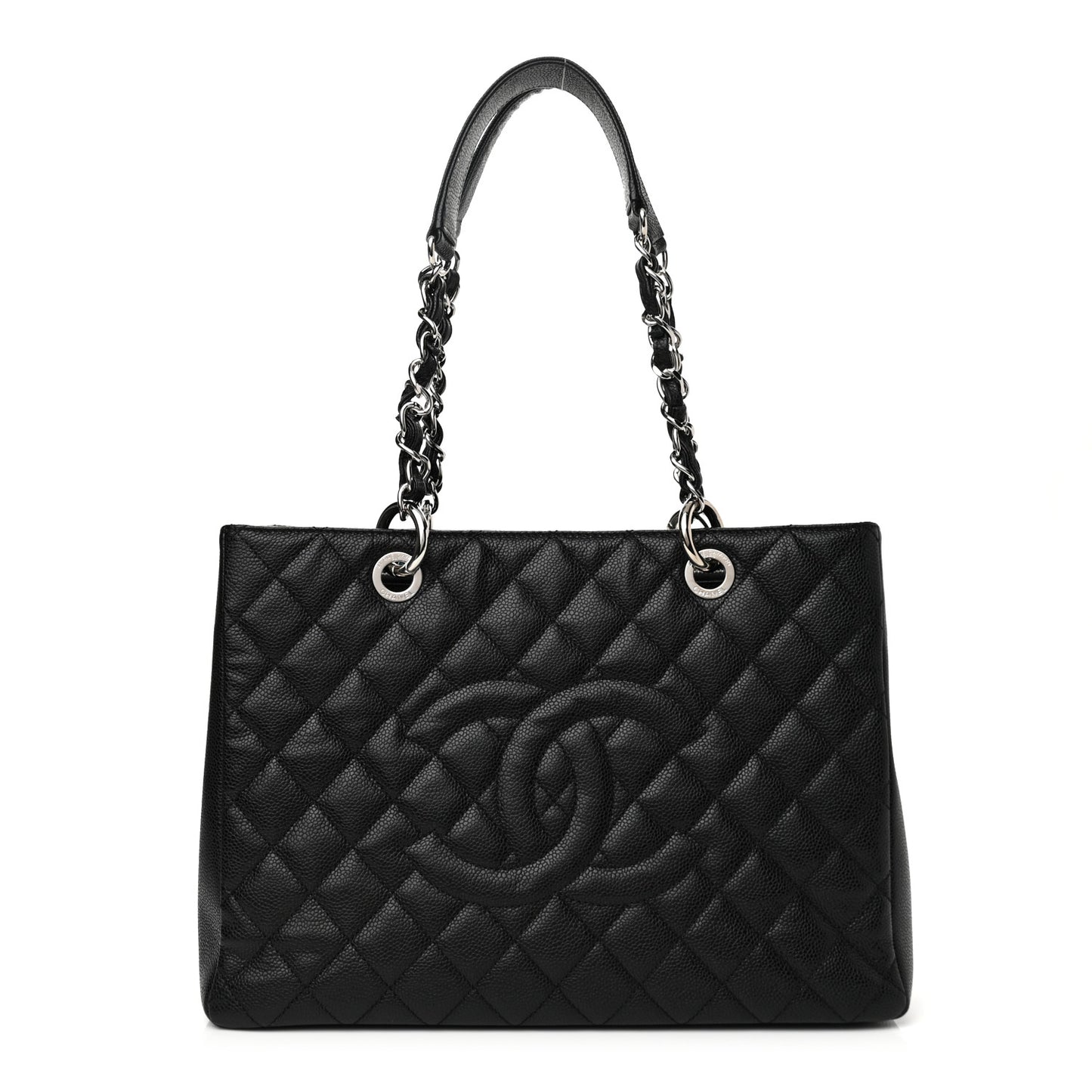 Caviar Quilted Grand Shopping Tote GST Black