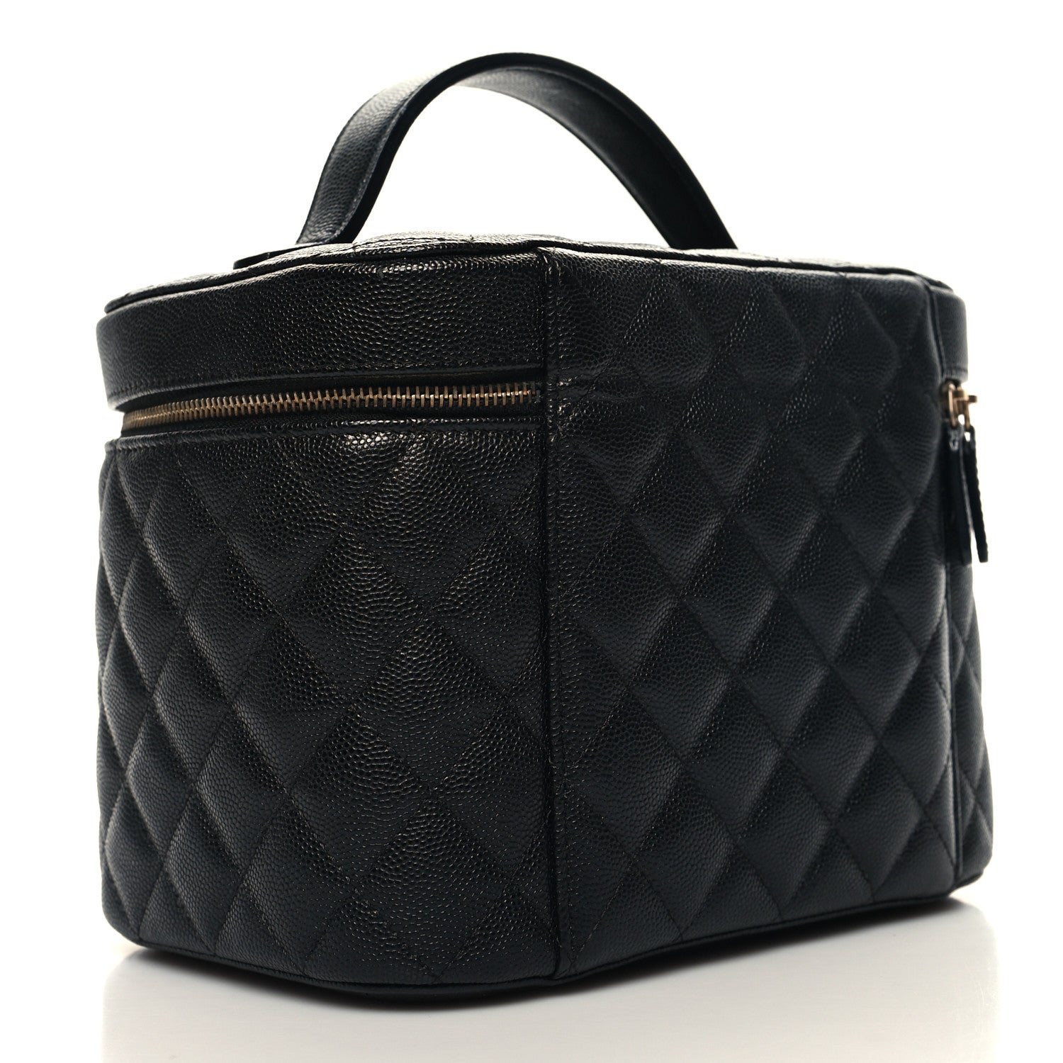 Chanel Caviar Quilted Large Vanity Pouch Navy 3 of 10