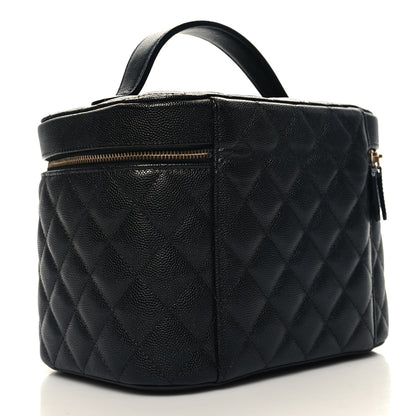 Chanel Caviar Quilted Large Vanity Pouch Navy 3 of 10