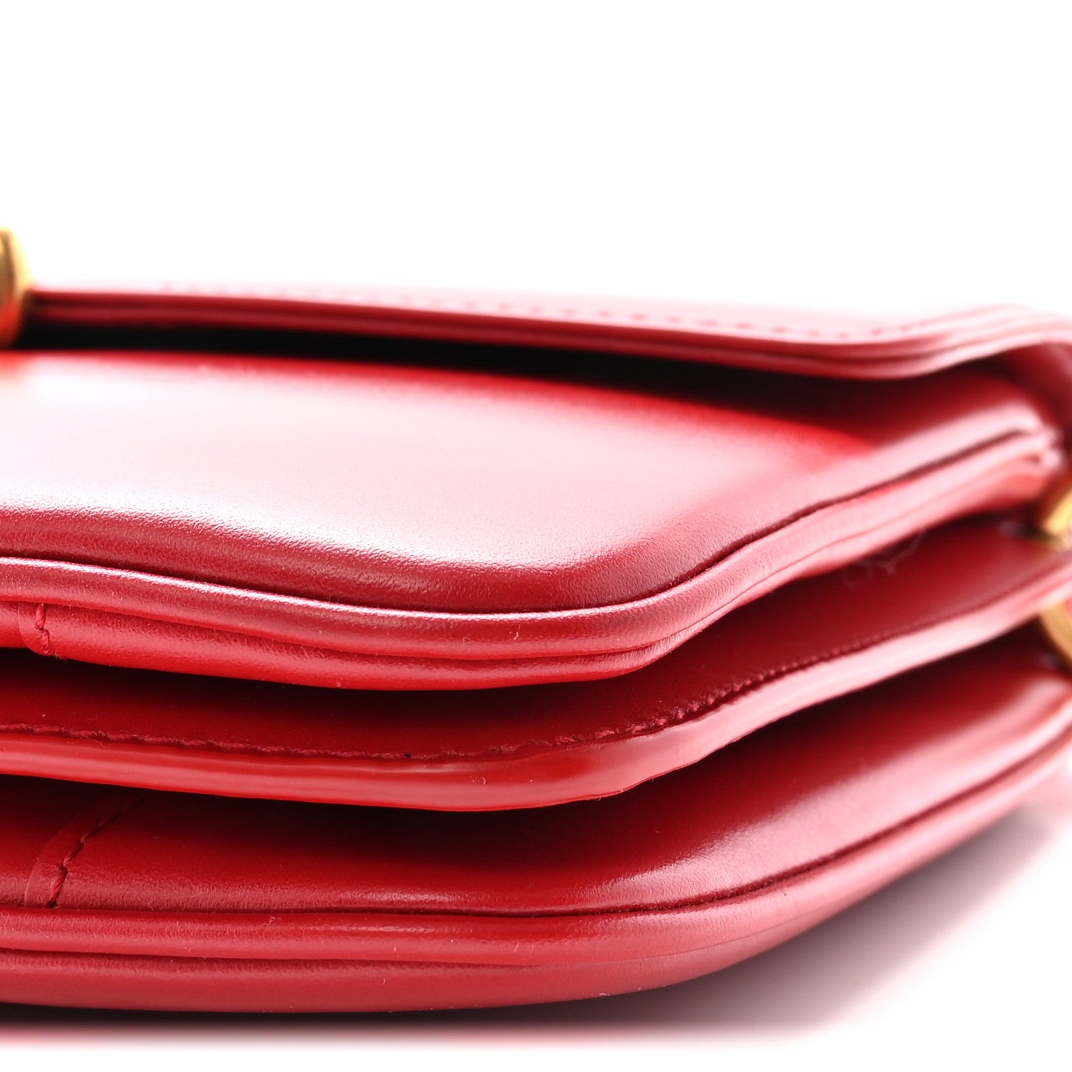 Saint Laurent Smooth Calfskin Le Maillon Satchel Rouge Eros 9 of 9