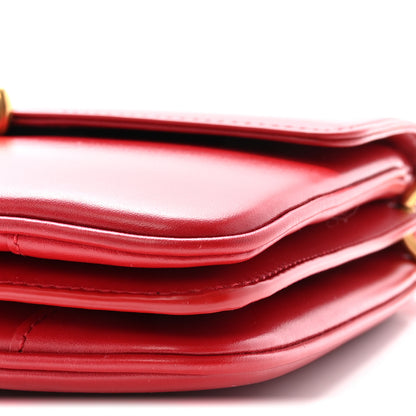 Saint Laurent Smooth Calfskin Le Maillon Satchel Rouge Eros 9 of 9