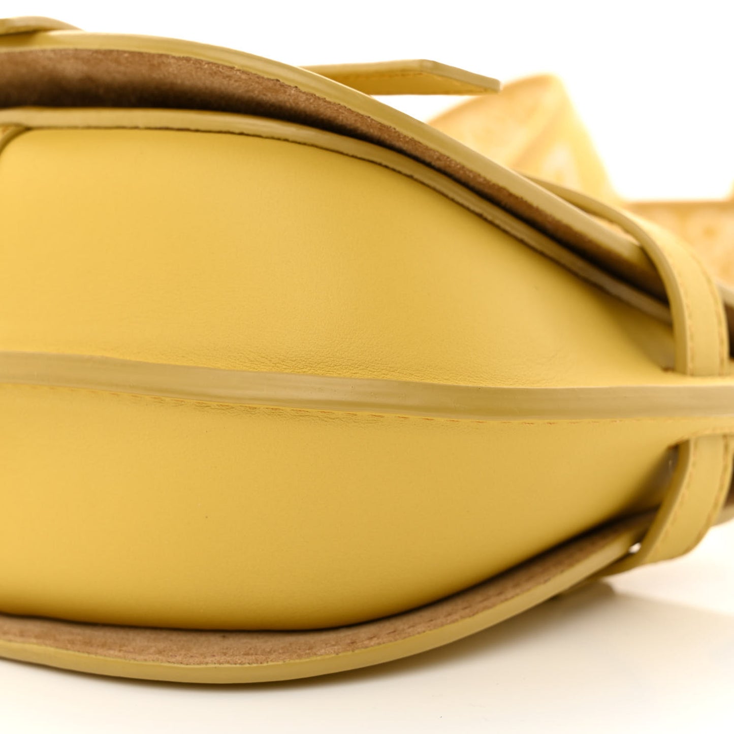 Calfskin Jacquard Mini Gate Dual Bag Dark Yellow