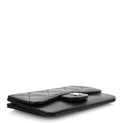 Chanel Caviar Quilted Flap Zip Card Holder Black 4 of 8