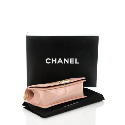 Chanel Iridescent Calfskin Quilted Medium Boy Flap Light Pink 4 of 7