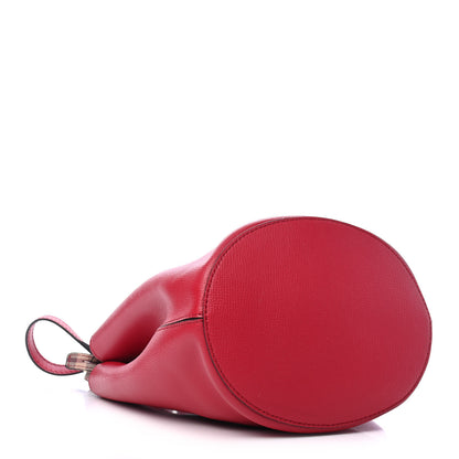 Burberry Calfskin Small Lorne Bucket Crossbody Red 3 of 4