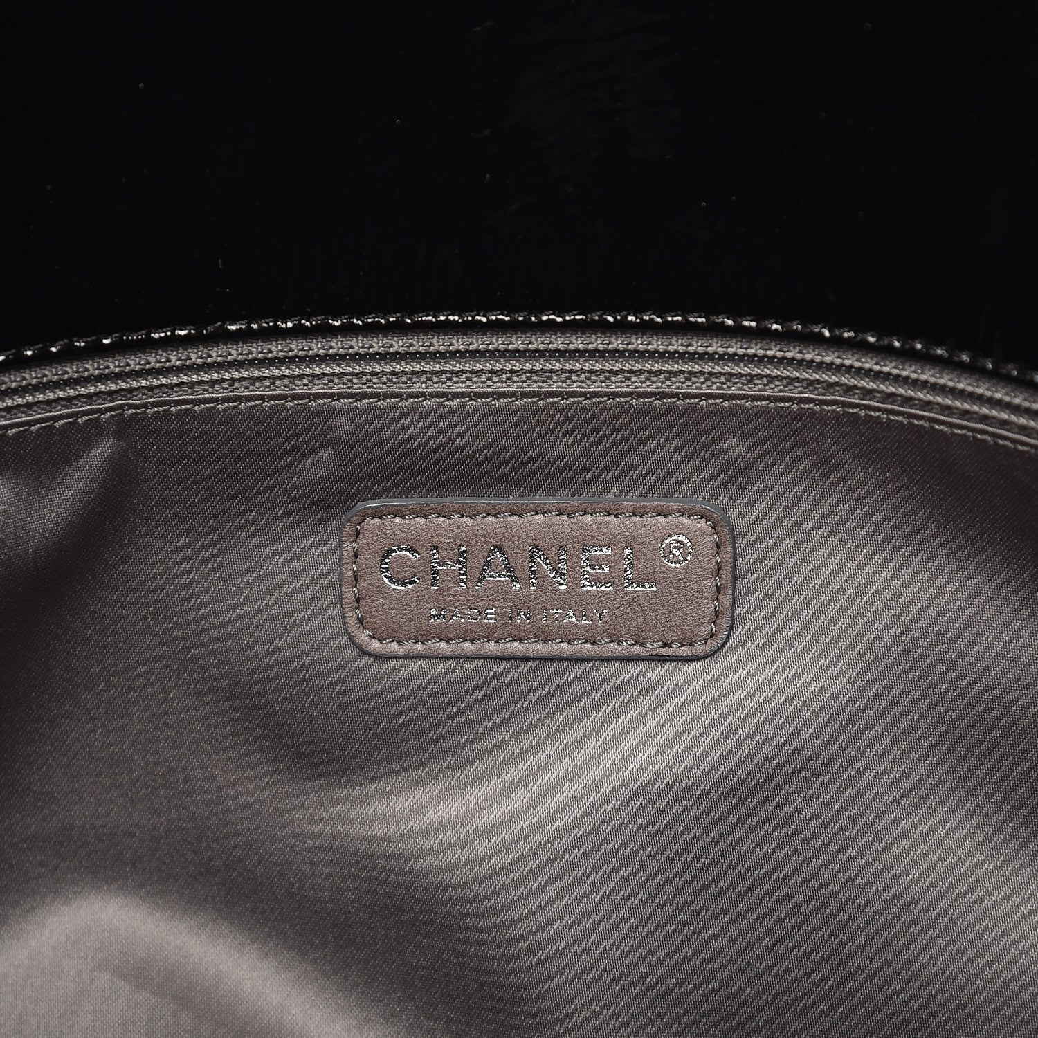 Chanel Vinyl Graphic Edge Flap Black 6 of 7