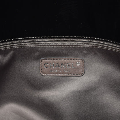 Chanel Vinyl Graphic Edge Flap Black 6 of 7
