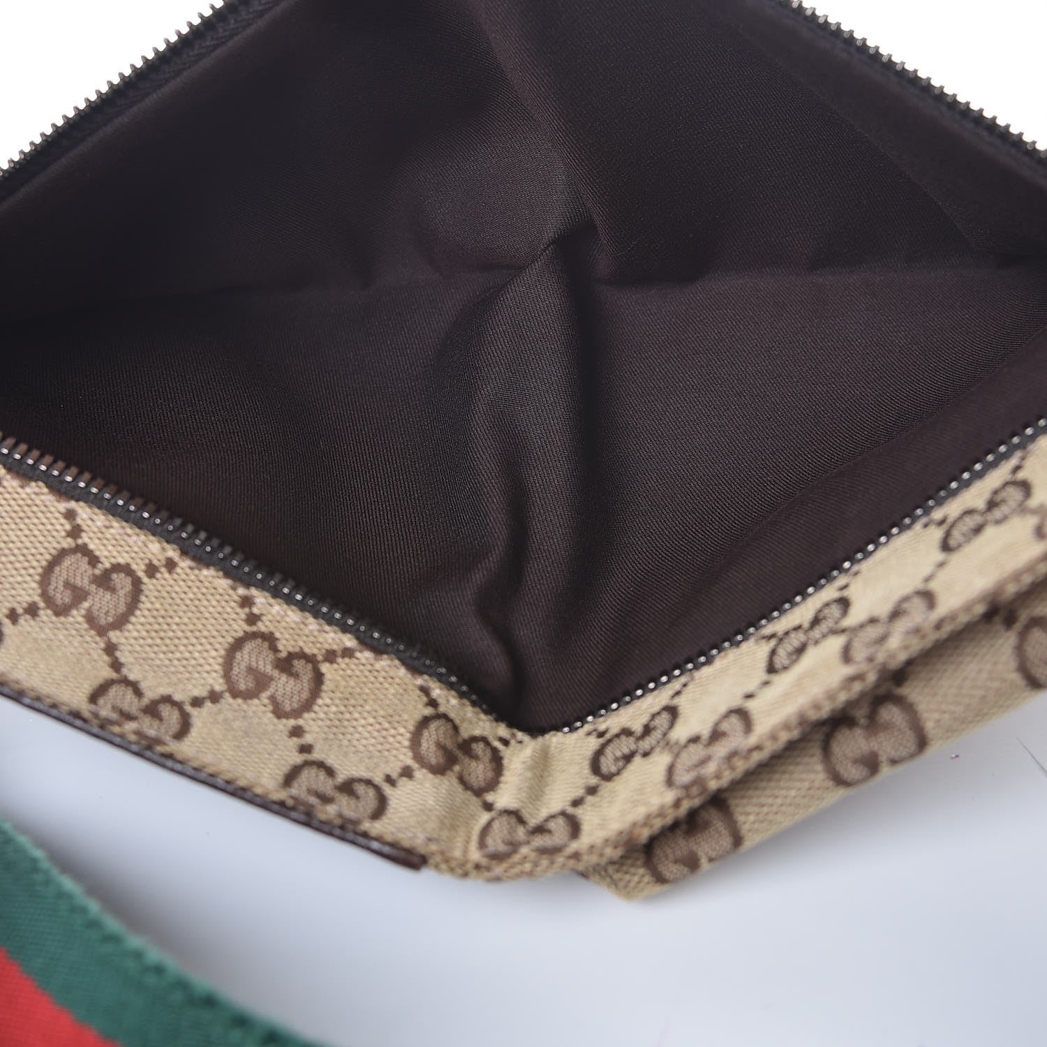 Gucci Monogram Web Belt Bag Dark Brown 5 of 10