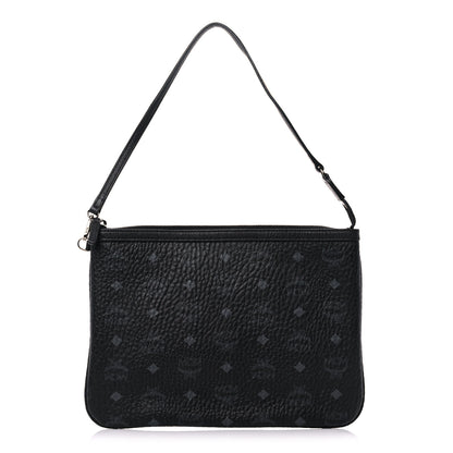 MCM Visetos Liz Shopper Tote Pouch Black 1 of 15
