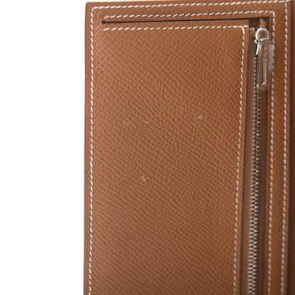Hermes Epsom Bearn Gusset Wallet Gold 7 of 8