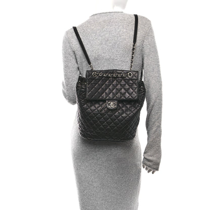 Chanel Calfskin Quilted Large Urban Spirit Backpack Black 2 of 10