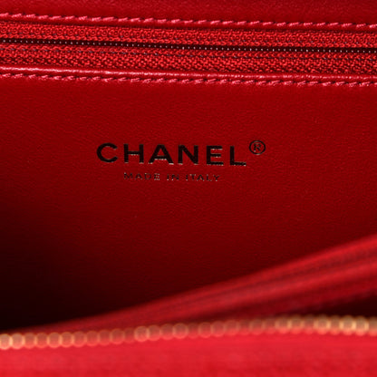 Chanel Caviar Quilted Medium CC Filigree Vanity Case Red 6 of 12