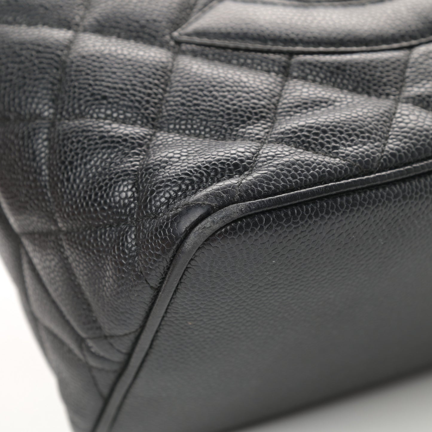 Caviar Quilted Medallion Tote Black