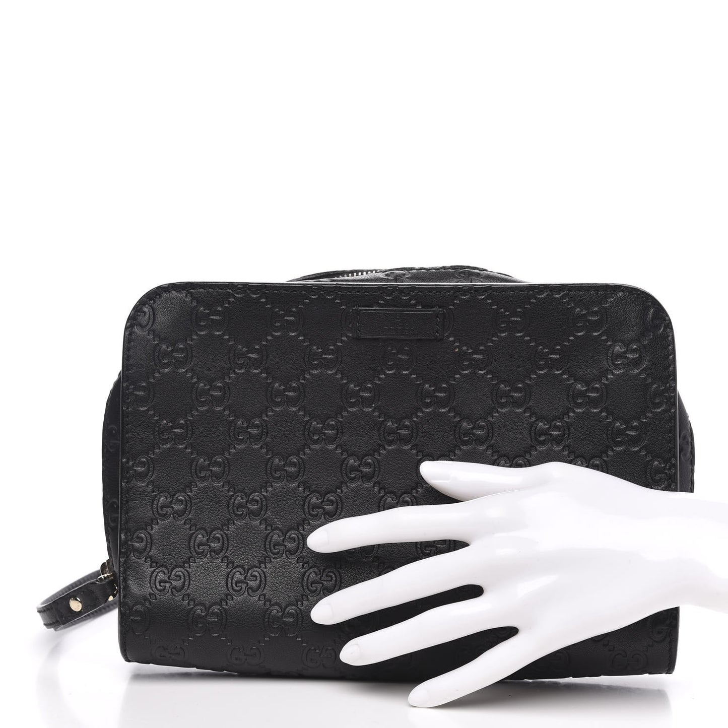 Guccissima Zip Clutch Black