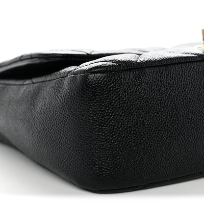 Chanel Shiny Caviar Quilted Large Chain Melody Flap Black 9 of 12