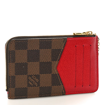 Louis Vuitton Damier Ebene Recto Verso Card Holder Red 3 of 9