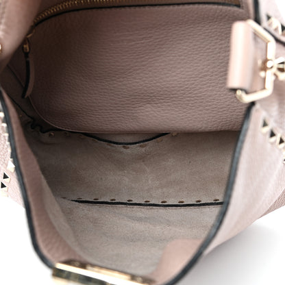 Valentino Garavani Pebbled Calfskin Small Rockstud Flip-Lock Messenger Bag Poudre 5 of 10