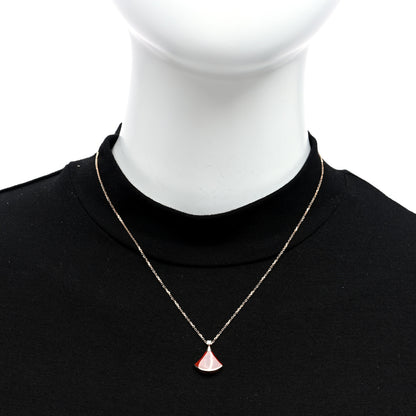 Bulgari 18K Rose Gold Diamond Carnelian Divas' Dream Pendant Necklace 3 of 4