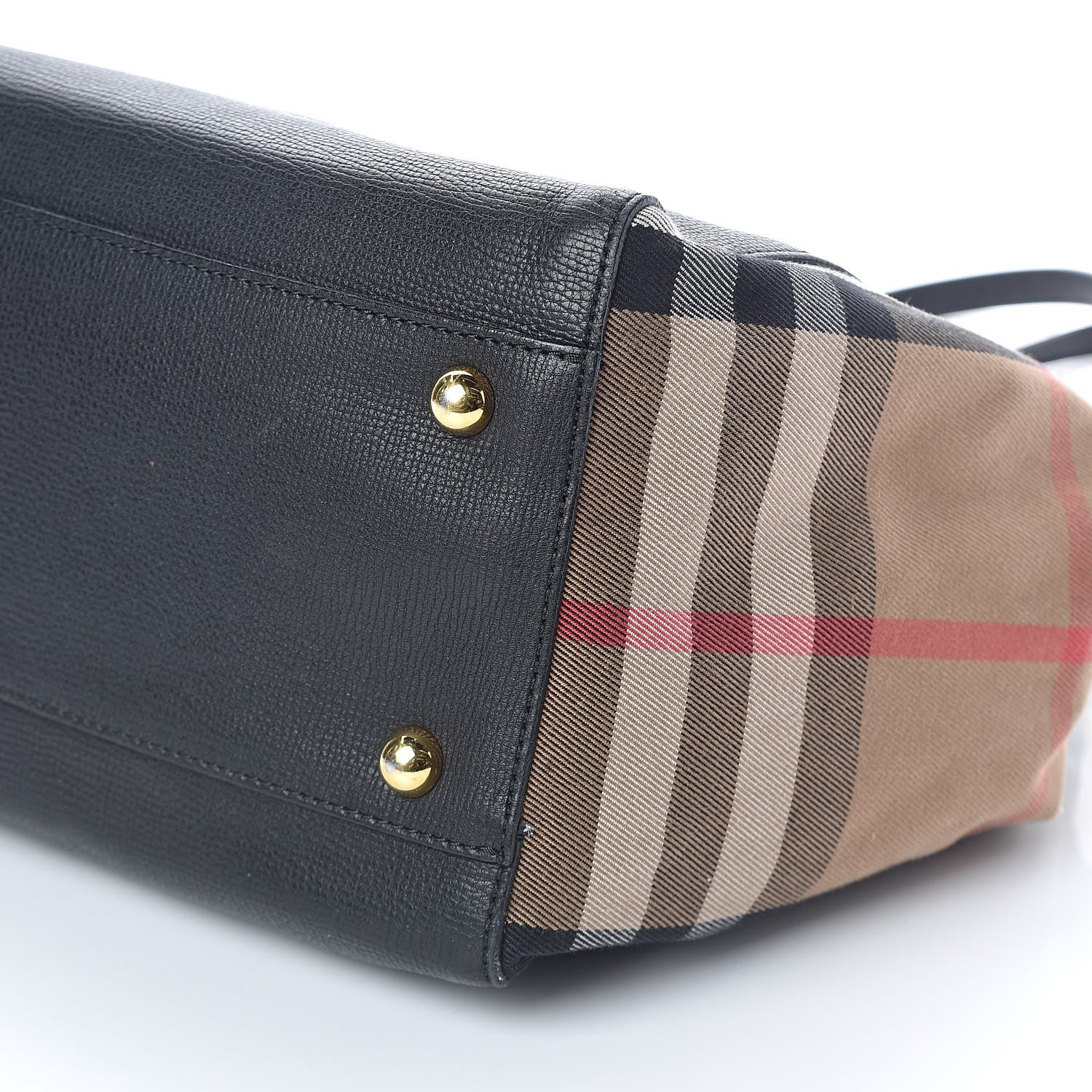 Burberry Grainy Calfskin House Check Small Canterbury Black 8 of 8