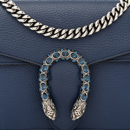 Gucci Dollar Calfskin Crystal Small Dionysus Shoulder Bag Blue Agata Montana Sapphire 8 of 12