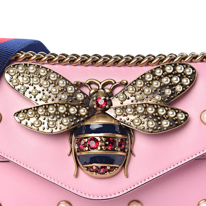 Gucci Nappa Pearl Studded Mini Queen Margaret Broadway Shoulder Bag Sugar Pink 11 of 13