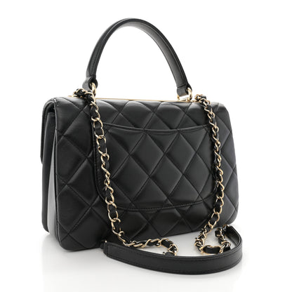 Chanel Lambskin Quilted Small Trendy CC Dual Handle Flap Bag Black 3 of 11