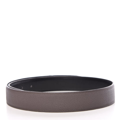 Hermes Box Togo 32mm Belt Strap 80 Black Etain 2 of 11