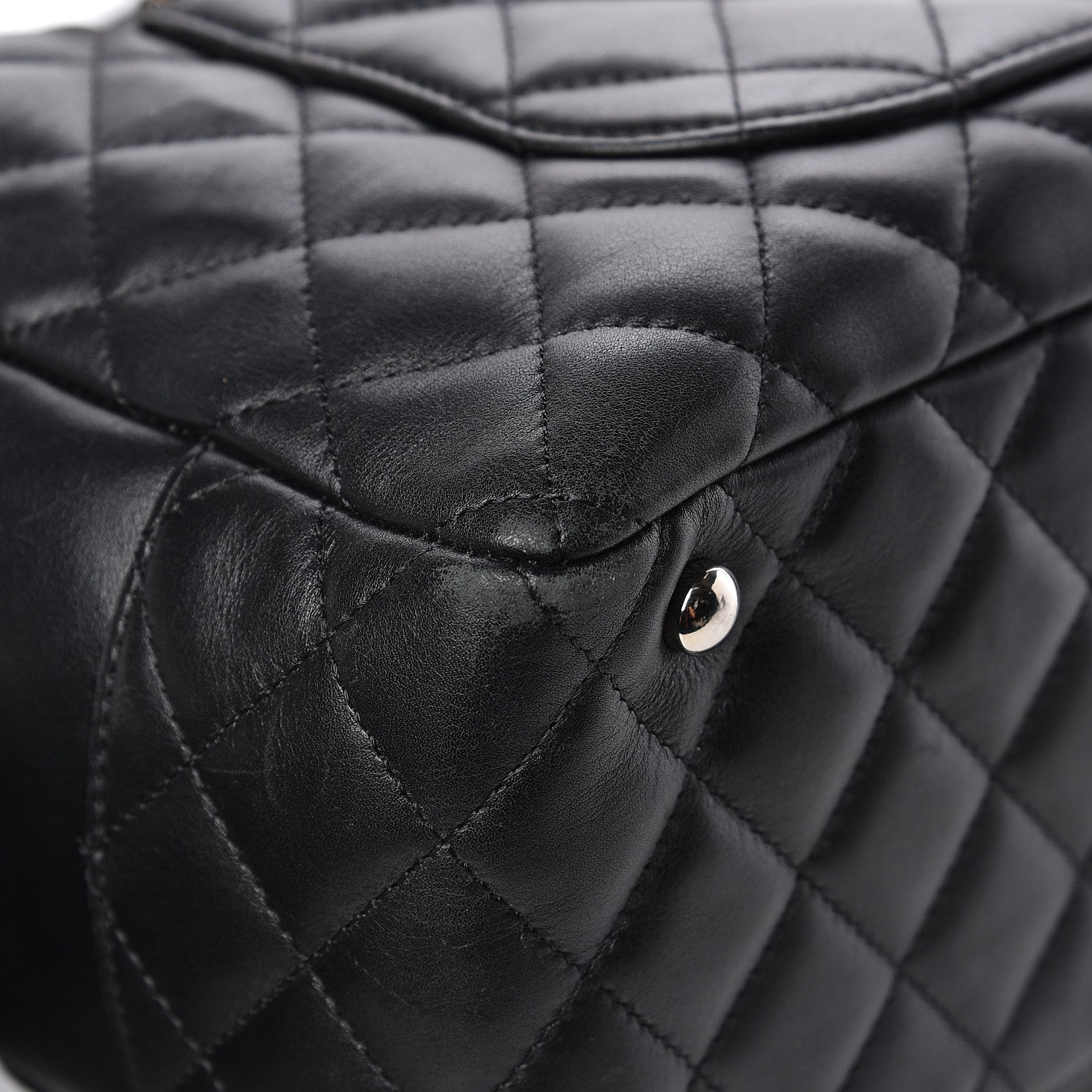 Chanel Calfskin Quilted Large Cambon Bowler Black 11 of 13