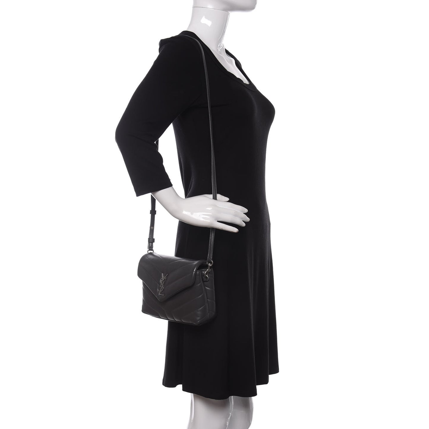 Calfskin Y Quilted Monogram Toy Loulou Crossbody Bag Storm