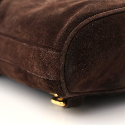 Chanel Suede CC Drawstring Backpack Brown 6 of 15