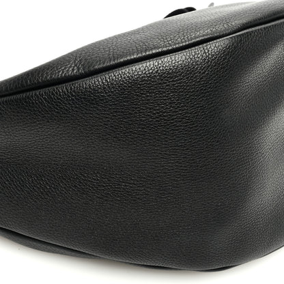 The Row Grained Calfskin Large Slouchy Banana Bag Black 8 of 9