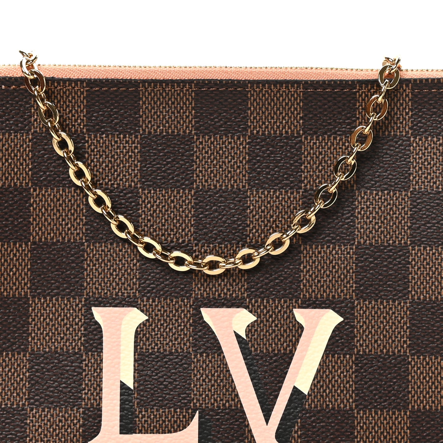 Damier Ebene Double Zip Pochette