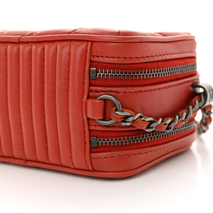 Chanel Lambskin Quilted Mini Coco Boy Camera Case Red 11 of 12