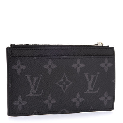 Louis Vuitton Monogram Eclipse Taiga Coin Card Holder 3 of 7