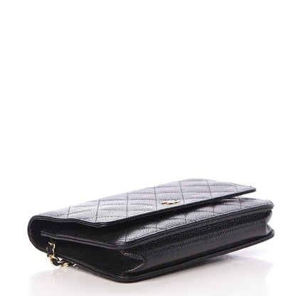 Chanel Caviar Quilted Wallet On Chain WOC Black 4 of 19