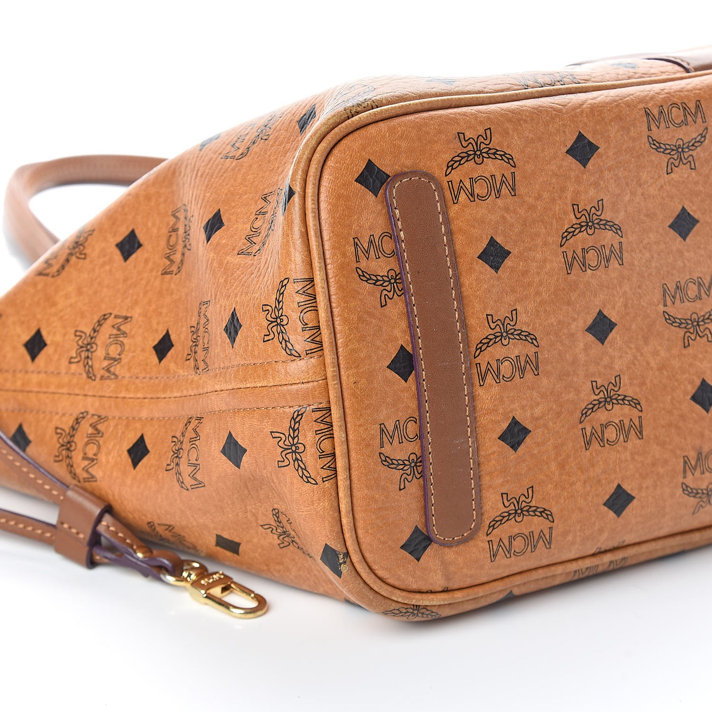 Visetos Medium Liz Reversible Shopper Tote Cognac